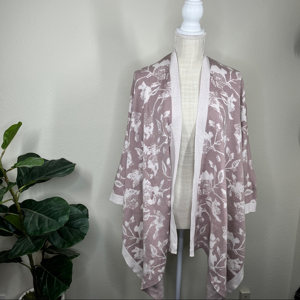 Soma knit Mauve and light pink poncho
